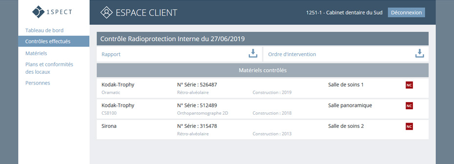 1SPECT logiciel contrôle électrique